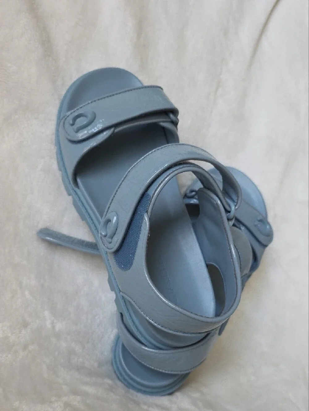 Coach Brynn Women's Chunky Strap Sandals in Blue.